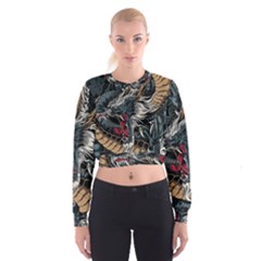 Dragon Snake Legend Japanese Mythology Cropped Sweatshirt