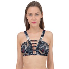 Dragon Snake Legend Japanese Mythology Cage Up Bikini Top by Perong