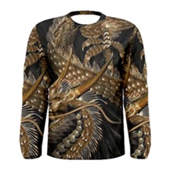 Japanese Dragon Pentagram Men s Long Sleeve T-shirt