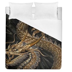 Japanese Dragon Pentagram Duvet Cover (queen Size) by Perong