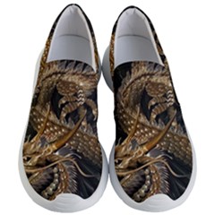 Japanese Dragon Pentagram Women s Lightweight Slip Ons by Perong