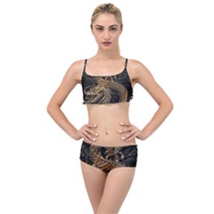 Japanese Dragon Pentagram Layered Top Bikini Set by Perong