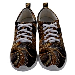 Japanese Dragon Pentagram Women Athletic Shoes by Perong