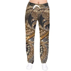 Japanese Dragon Pentagram Women Velvet Drawstring Pants