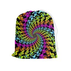 3d Grateful Dead 90 s Neon Dancing Bears Drawstring Pouch (xl) by Perong