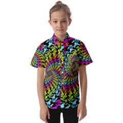 3d Grateful Dead 90 s Neon Dancing Bears Kids  Short Sleeve Shirt by Perong