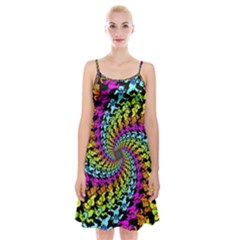 3d Grateful Dead 90 s Neon Dancing Bears Spaghetti Strap Velvet Dress by Perong