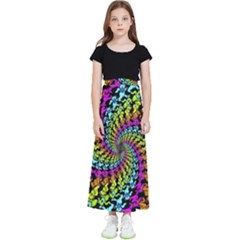 3d Grateful Dead 90 s Neon Dancing Bears Kids  Flared Maxi Skirt by Perong