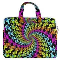 3d Grateful Dead 90 s Neon Dancing Bears Macbook Pro 15  Double Pocket Laptop Bag  by Perong