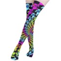 3d Grateful Dead 90 s Neon Dancing Bears Thigh High Stockings View2