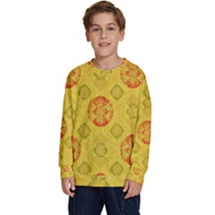 Art Pattern Design Background Kids  Crewneck Sweatshirt