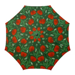 Poppy Fierce Wolf Poppies Bud Golf Umbrellas by Perong