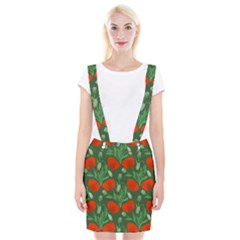 Poppy Fierce Wolf Poppies Bud Braces Suspender Skirt by Perong