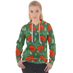 Poppy Fierce Wolf Poppies Bud Women s Overhead Hoodie