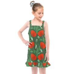 Poppy Fierce Wolf Poppies Bud Kids  Overall Dress by Perong