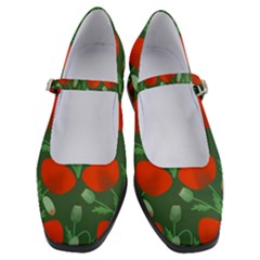 Poppy Fierce Wolf Poppies Bud Women s Mary Jane Shoes by Perong