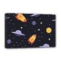 Cosmos Rocket Spaceship Ufo Deluxe Canvas 18  x 12  (Stretched) View1