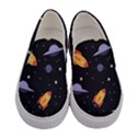 Cosmos Rocket Spaceship Ufo Women s Canvas Slip Ons View1