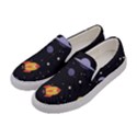 Cosmos Rocket Spaceship Ufo Women s Canvas Slip Ons View2