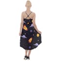 Cosmos Rocket Spaceship Ufo High-Low Halter Chiffon Dress  View2