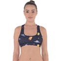 Cosmos Rocket Spaceship Ufo Cross Back Hipster Bikini Top  View1