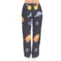 Cosmos Rocket Spaceship Ufo Women Velvet Drawstring Pants View2