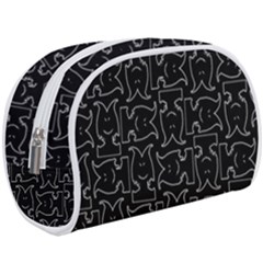 Enigmatic Demon Black And White Pattern Make Up Case (large) by dflcprintsclothing