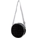 Enigmatic Demon Black and White Pattern Crossbody Circle Bag View1