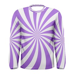 Spiral Vortex Rays Lavender Swirl Purple Men s Long Sleeve T-shirt