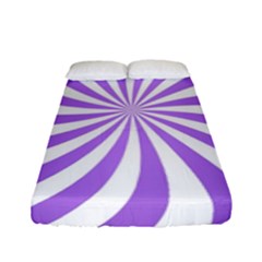 Spiral Vortex Rays Lavender Swirl Purple Fitted Sheet (full/ Double Size) by Salmanaz77