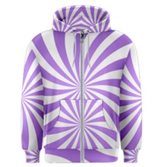 Spiral Vortex Rays Lavender Swirl Purple Men s Zipper Hoodie