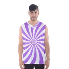 Spiral Vortex Rays Lavender Swirl Purple Men s Basketball Tank Top by Salmanaz77