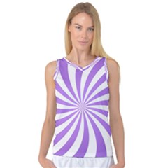 Spiral Vortex Rays Lavender Swirl Purple Women s Basketball Tank Top by Salmanaz77