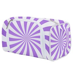 Spiral Vortex Rays Lavender Swirl Purple Toiletries Pouch by Salmanaz77