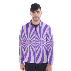 Spiral Vortex Rays Lavender Swirl Purple Men s Windbreaker