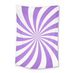 Spiral Vortex Rays Lavender Swirl Purple Small Tapestry