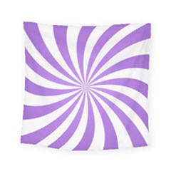 Spiral Vortex Rays Lavender Swirl Purple Square Tapestry (small)