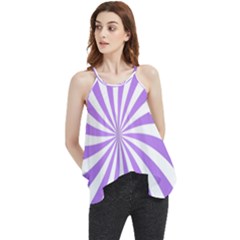 Spiral Vortex Rays Lavender Swirl Purple Flowy Camisole Tank Top by Salmanaz77