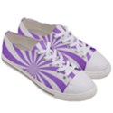 Spiral Vortex Rays Lavender Swirl Purple Women s Low Top Canvas Sneakers View3