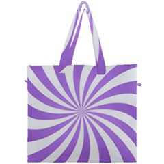 Spiral Vortex Rays Lavender Swirl Purple Canvas Travel Bag by Salmanaz77