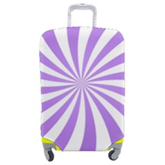 Spiral Vortex Rays Lavender Swirl Purple Luggage Cover (medium) by Salmanaz77