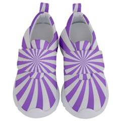 Spiral Vortex Rays Lavender Swirl Purple Kids  Velcro No Lace Shoes by Salmanaz77