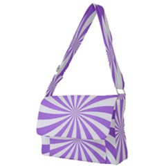 Spiral Vortex Rays Lavender Swirl Purple Full Print Messenger Bag (s) by Salmanaz77