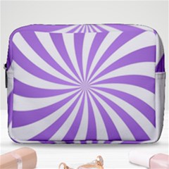 Spiral Vortex Rays Lavender Swirl Purple Make Up Pouch (large) by Salmanaz77