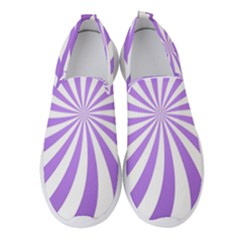 Spiral Vortex Rays Lavender Swirl Purple Women s Slip On Sneakers by Salmanaz77