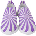 Spiral Vortex Rays Lavender Swirl Purple Kids  Slip On Sneakers View1