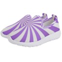 Spiral Vortex Rays Lavender Swirl Purple Kids  Slip On Sneakers View2