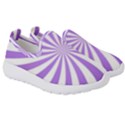 Spiral Vortex Rays Lavender Swirl Purple Kids  Slip On Sneakers View3