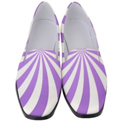 Spiral Vortex Rays Lavender Swirl Purple Women s Classic Loafer Heels by Salmanaz77