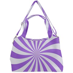 Spiral Vortex Rays Lavender Swirl Purple Double Compartment Shoulder Bag